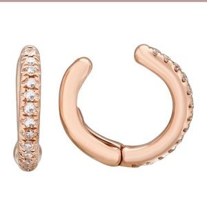 Izakov Diamond micro pave ear cuff rose gold